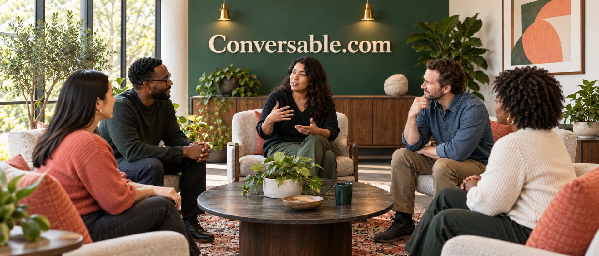 Professionals gathering for a conversation at Conversable.com